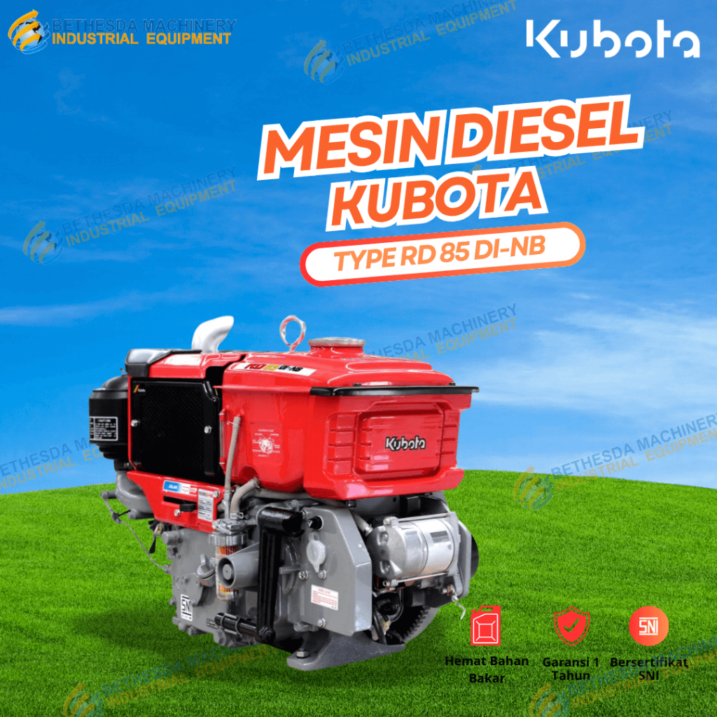 Kubota diesel 8.5 HP / 8.5 PK Mesin Penggerak Diesel Kubota RD 85 DI-NB Starter