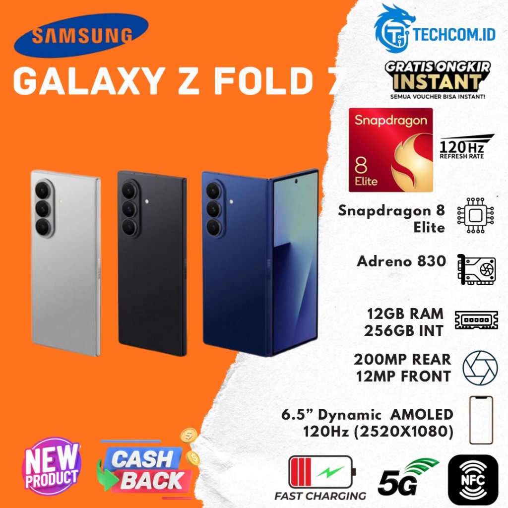 Samsung Galaxy Z Fold7 16/1TB | 12/512GB Fold 7 Garansi Resmi SEIN