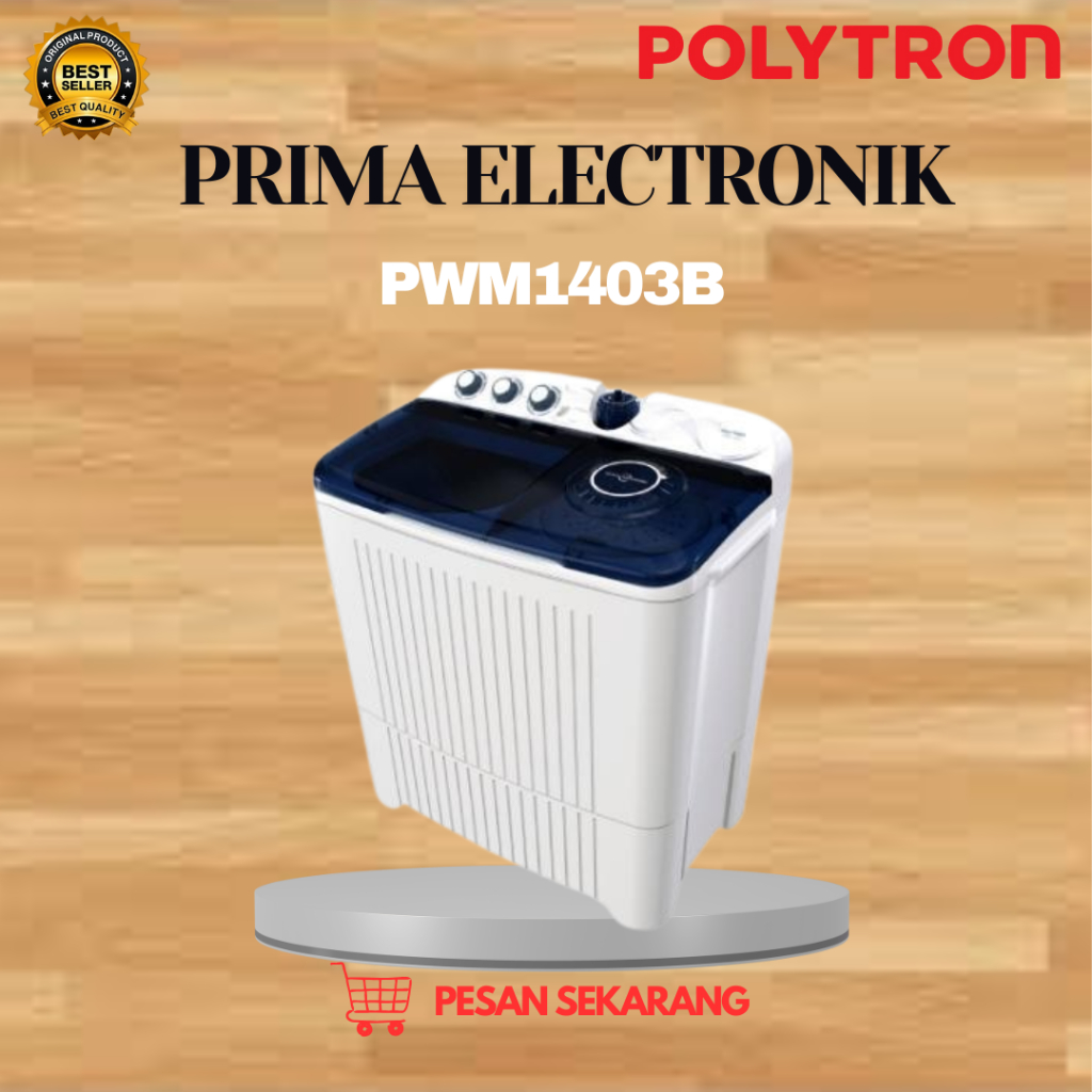 POLYTRON Mesin Cuci 2 Tabung PWM 1403B 14KG/ PWM-1403B/PWM 1403B/POLYTRON MESIN CUCI/MESIN CUCI 14KG