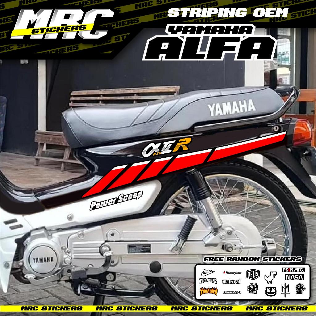 STRIPING STIKER SKOTLET OEM ORIGINAL YAMAHA ALFA D2 COD