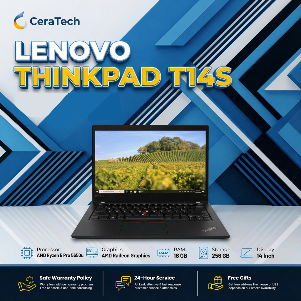 Lenovo Thinkpad T14s AMD Ryzen 5 PRO 5650u With Radeon Graphics