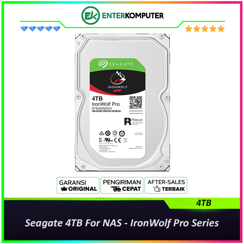 Seagate 4TB For NAS - IronWolf Pro Series / HDD 4TB