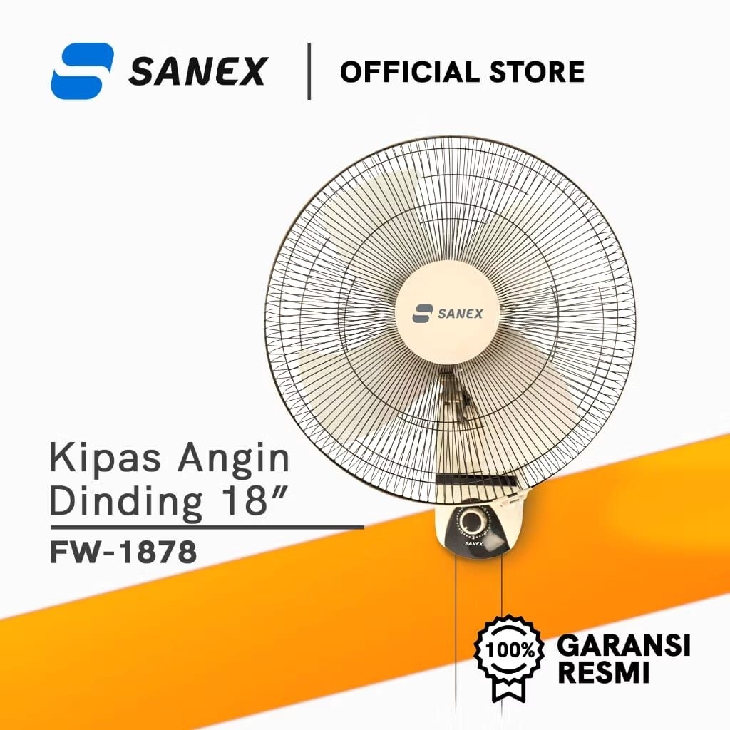 KIPAS ANGIN DINDING SANEX UKURAN 18 INCH FW-1878 / KIPAS ANGIN WALL FAN SANEX UKURAN 18 INCH FW-1878