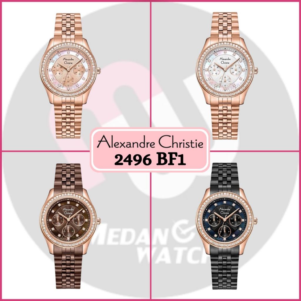 Jam Tangan Wanita Analog Alexandre Christie 2496BF AC2496 AC 2496 BF1 2496 Original Garansi Resmi
