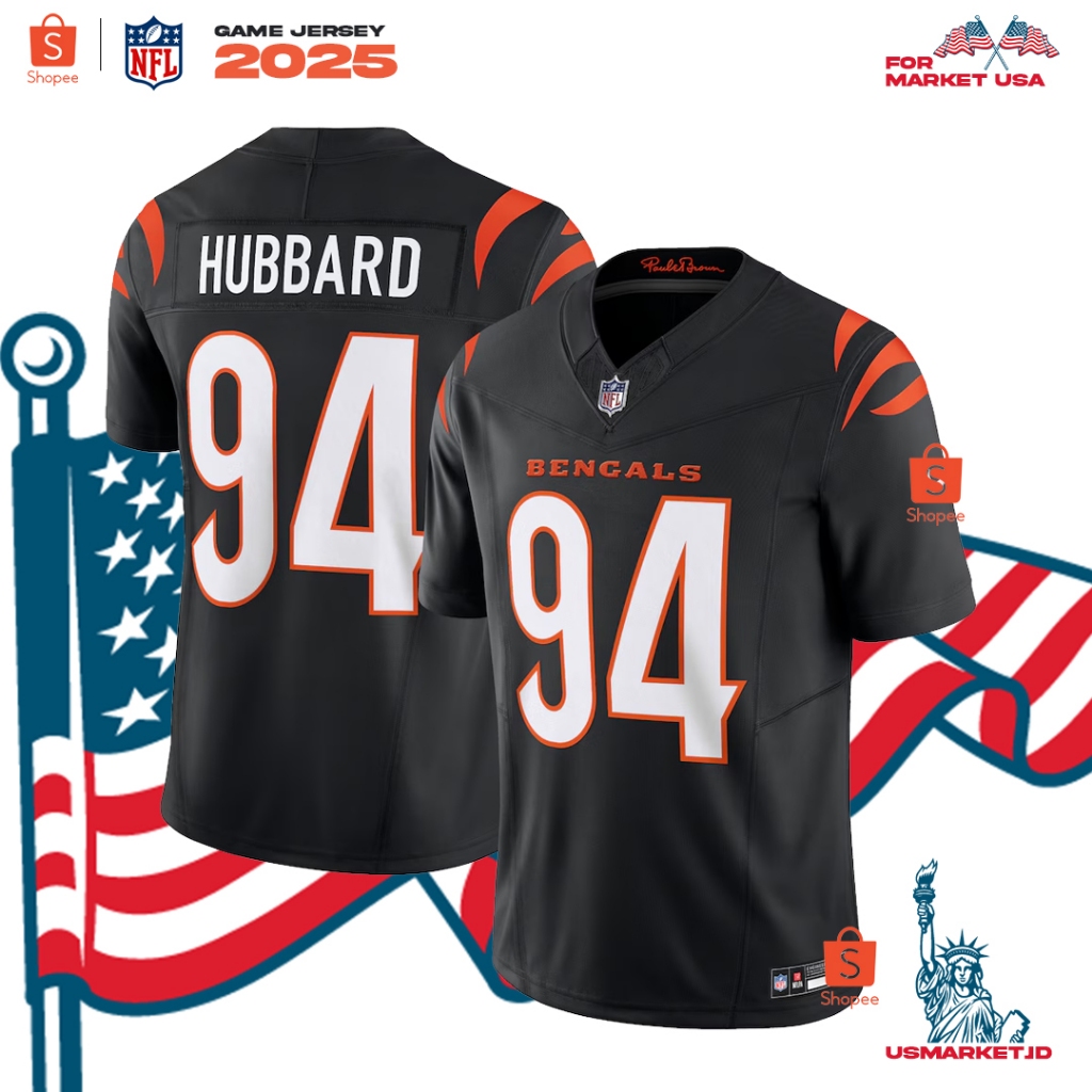 Kaos Jersey American Football NFL Men's Sam Hubbard Black Cincinnati Bengals Vapor F.U.S.E. Limited 