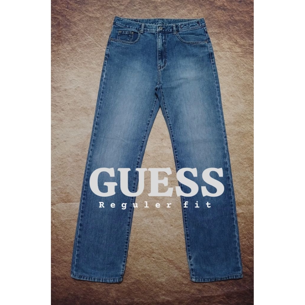 Jeans pria keren GUESS bahan tebal recomend bekas murah