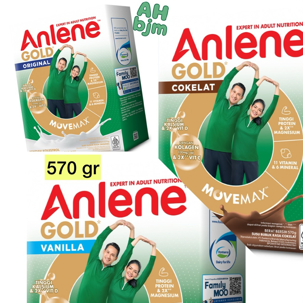 Anlene Gold 5X (usia 50 tahun keatas)Susu Bubuk dewasa 570 gr
