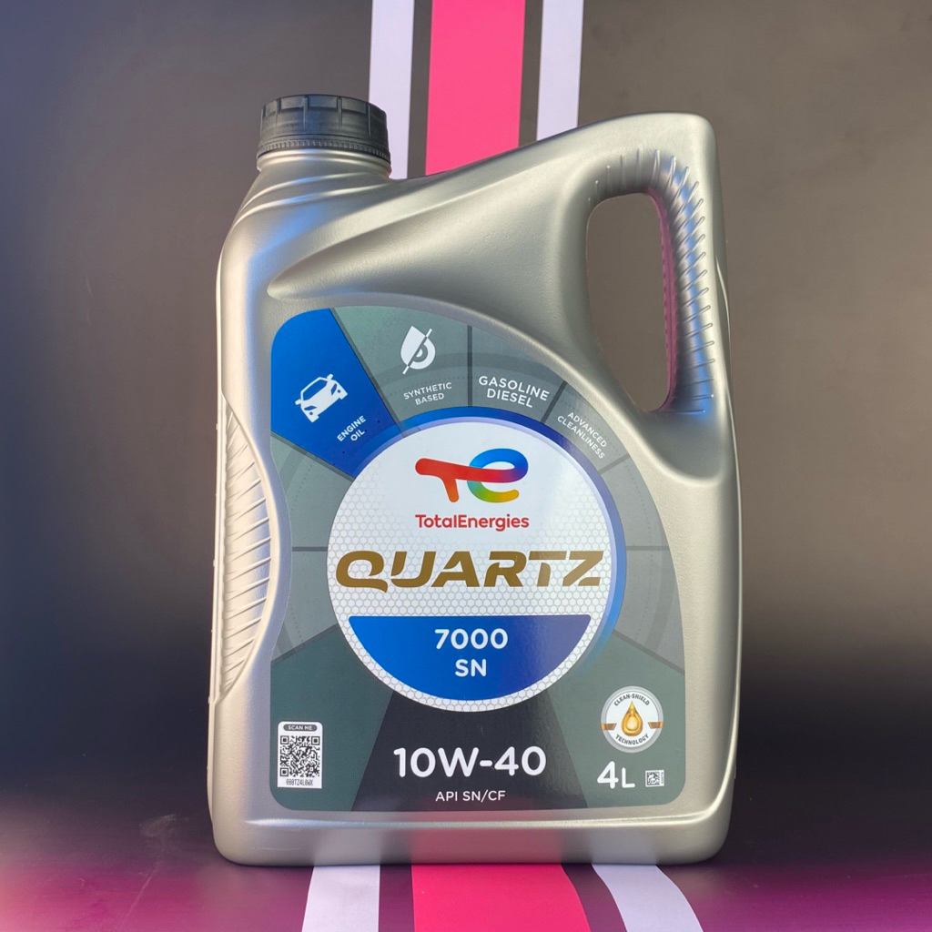 Total Energies Quartz 7000 SN 10W-40 Oli Mobil 4L – Mesin Bensin & Diesel (Original 100%)