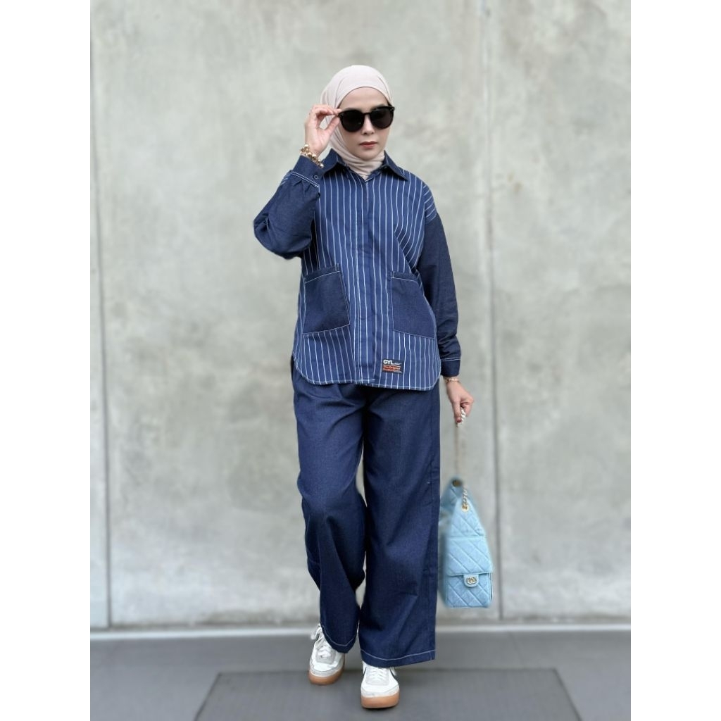 Artikel Set Denim Kulot by GYL cek stock