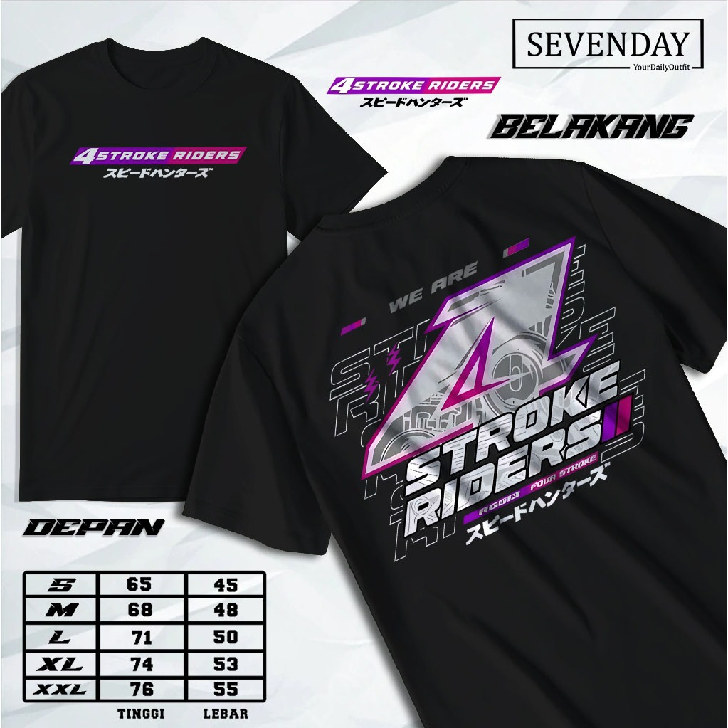 T-shirt Kaos 4stroke riders -  Kaos Racing  Stroke Engine - kaos 4 Tak Kaos Racing Stroke Engine