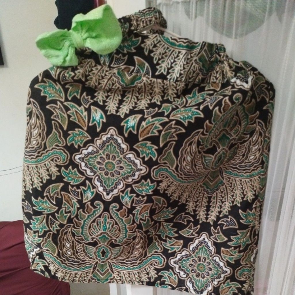 rok batik hijau (include bando kain)