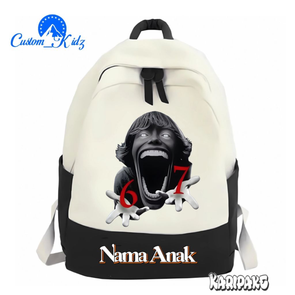 Tas Sekolah anak Scp 67 free cetak Nama Anak