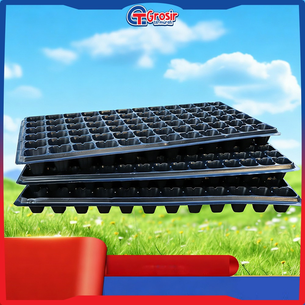 Pot Tray Semai Bibit Benih Wadah Persemaian Sayur Plastik Praktis / Tray Semai Tanaman Plastik Pembi