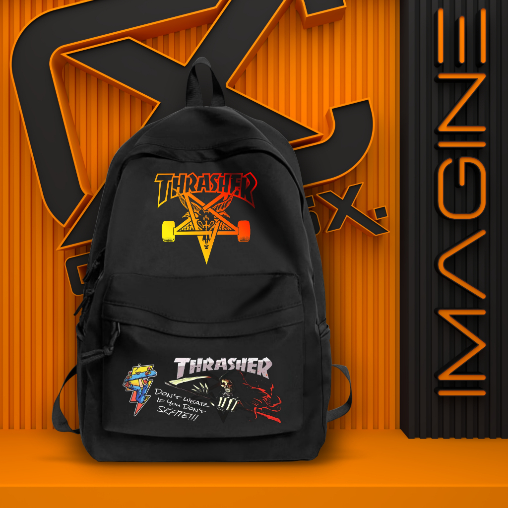 Tas Ransel THRASHER Backpack Black