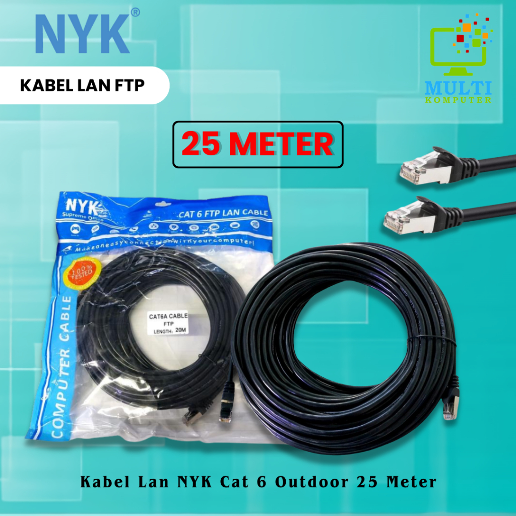 kabel LAN 25M Cat6 FTP cable LAN 25 meter High Quality