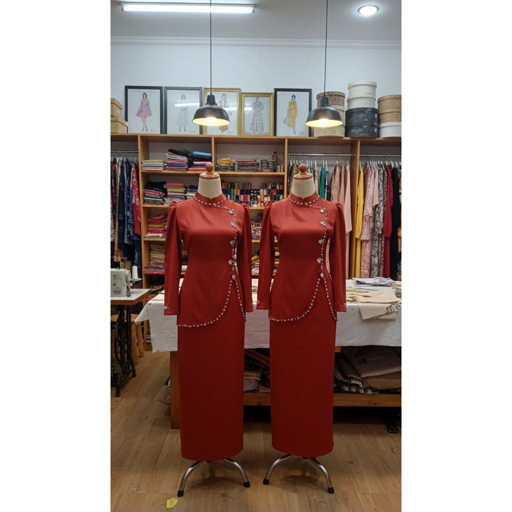 set kurung melayu // setelan baju melayu wanita