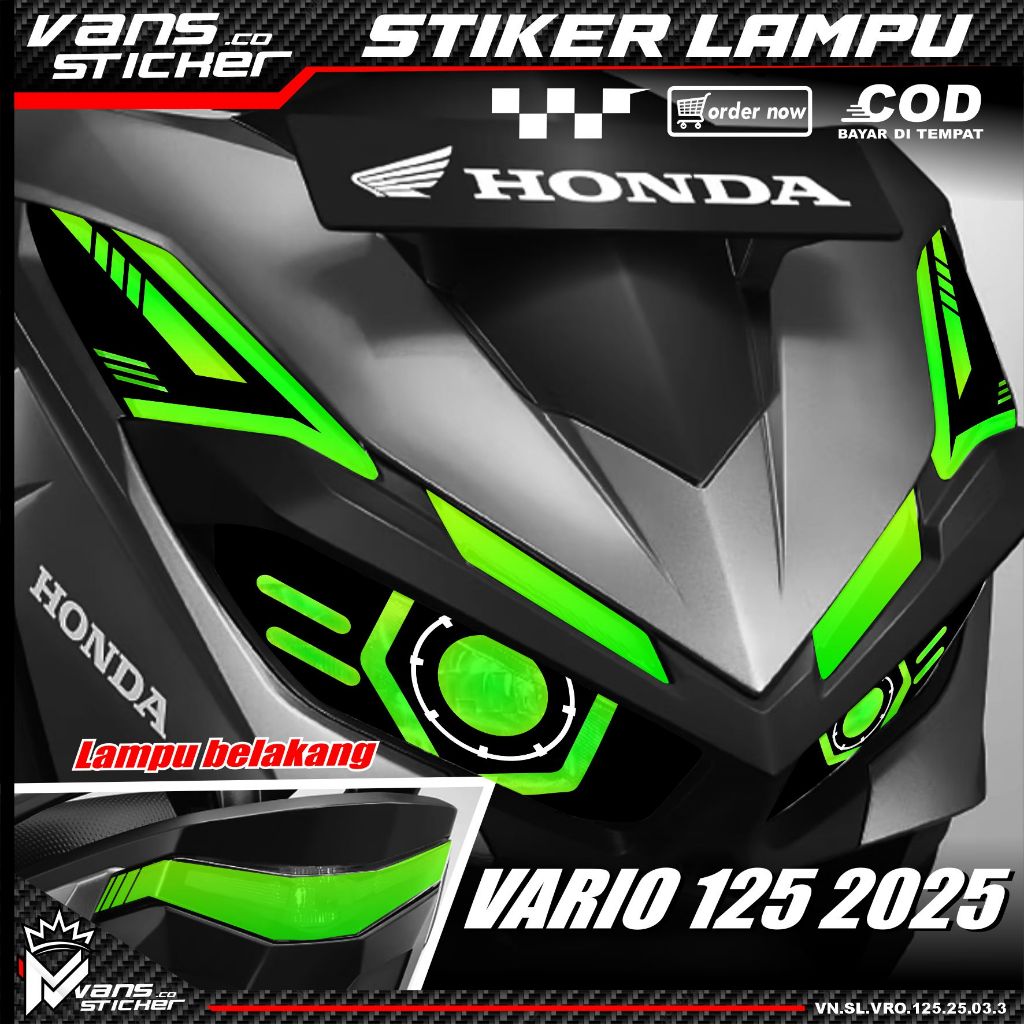 Stiker variasi lampu alis motor vario 125 2025, stiker lampu alis vario 125 2026 trasparan 03