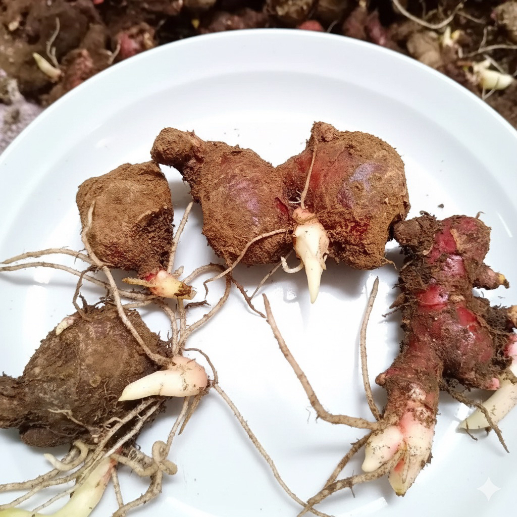 Bibit Jahe Merah Bertunas Rimpang Jahe Merah Super