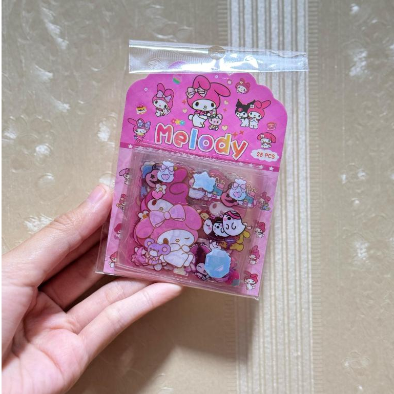 Caitlynmart Stiker Aesthetic / 25 Lembar / Stiker New Korean / Stiker Buku Aesthetic / Stiker Cartoo