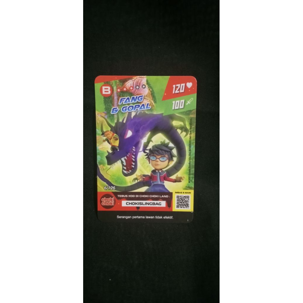 Kartu Boboiboy FANG & GOPAL