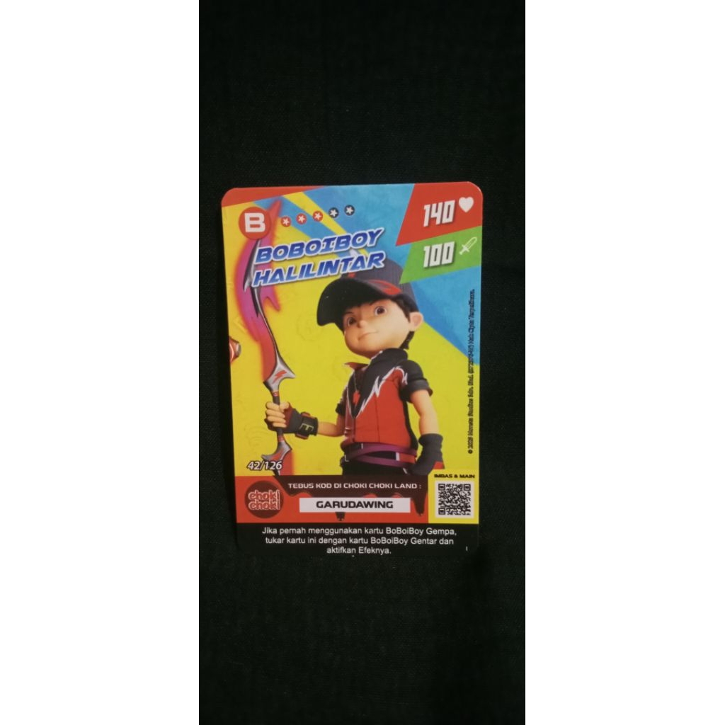 Kartu Boboiboy BOBOIBOY HALILINTAR 42