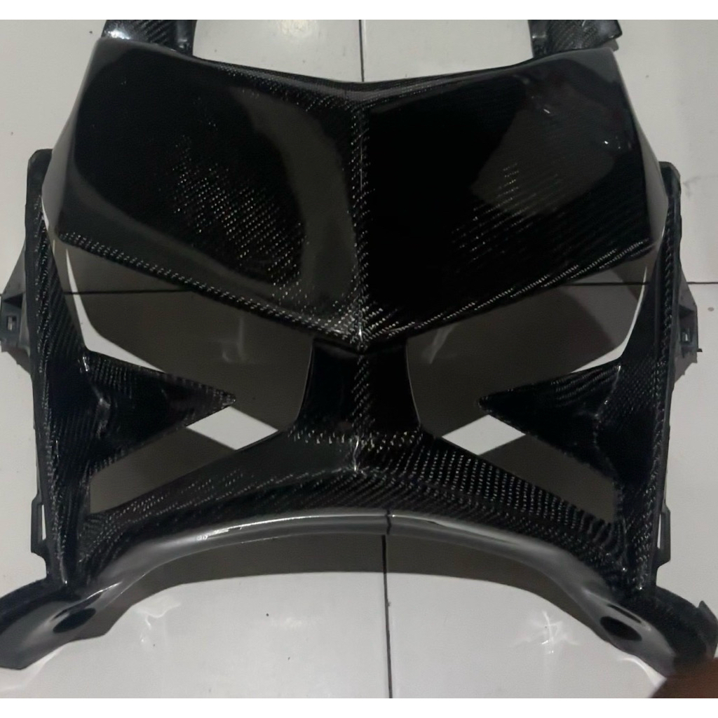 set cover headlamp & tameng xmax new lapis carbon kevlar