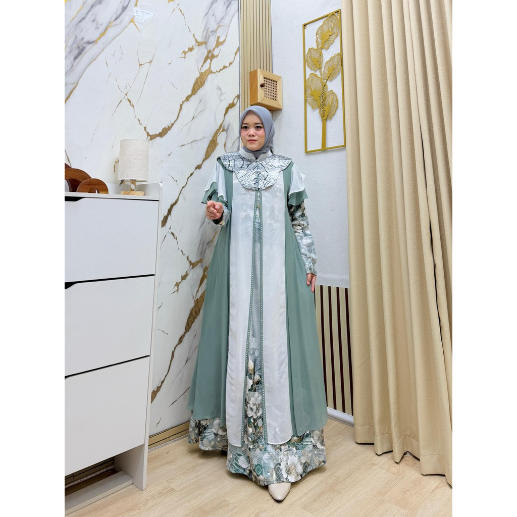 Gamis Rompi Lepas Gamis Lebaran Terbaru 2026|| Famis Rompi Lepas virall