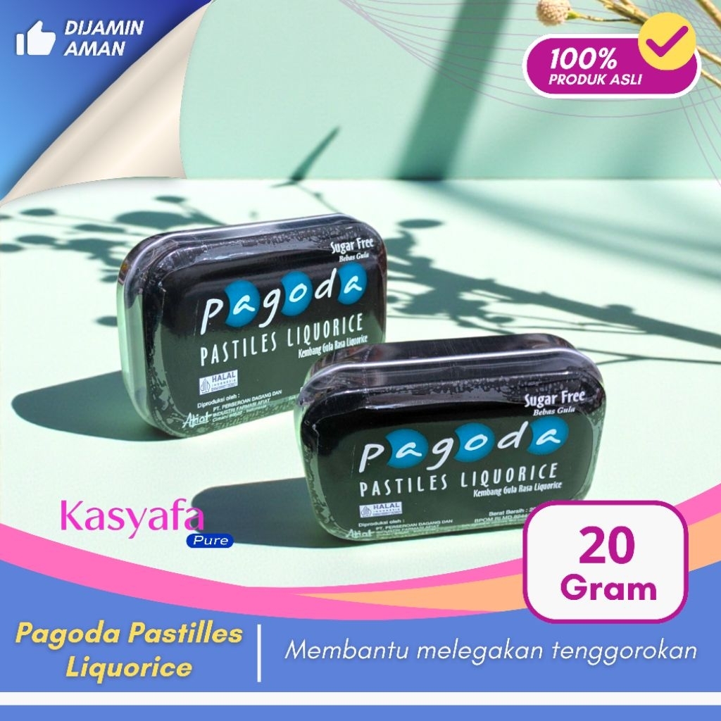 PAGODA PASTILLES LIQUORICE Sugar Free Pagoda Permen Licorice