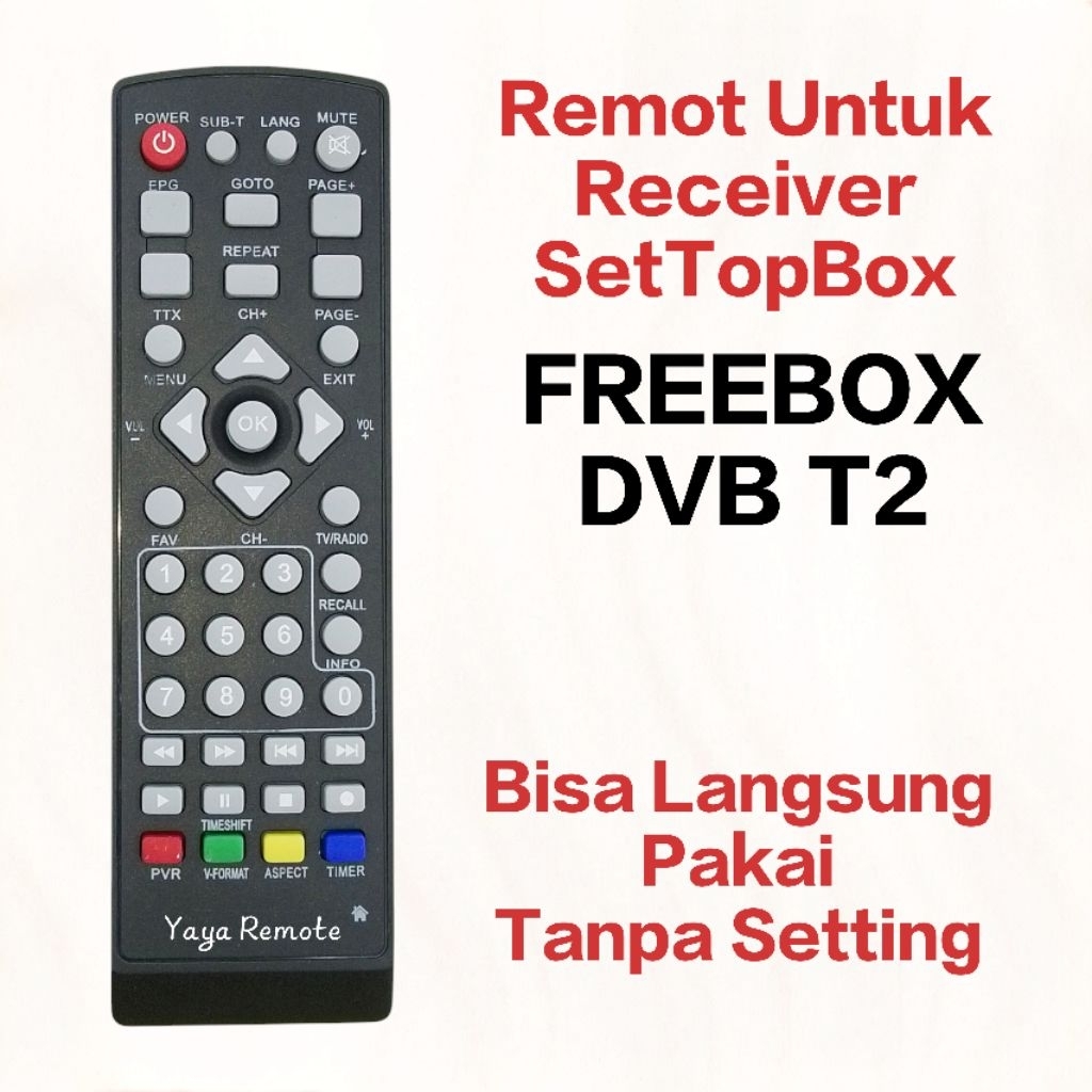 Remote Receiver Set Top Box FREEBOX DVB T2