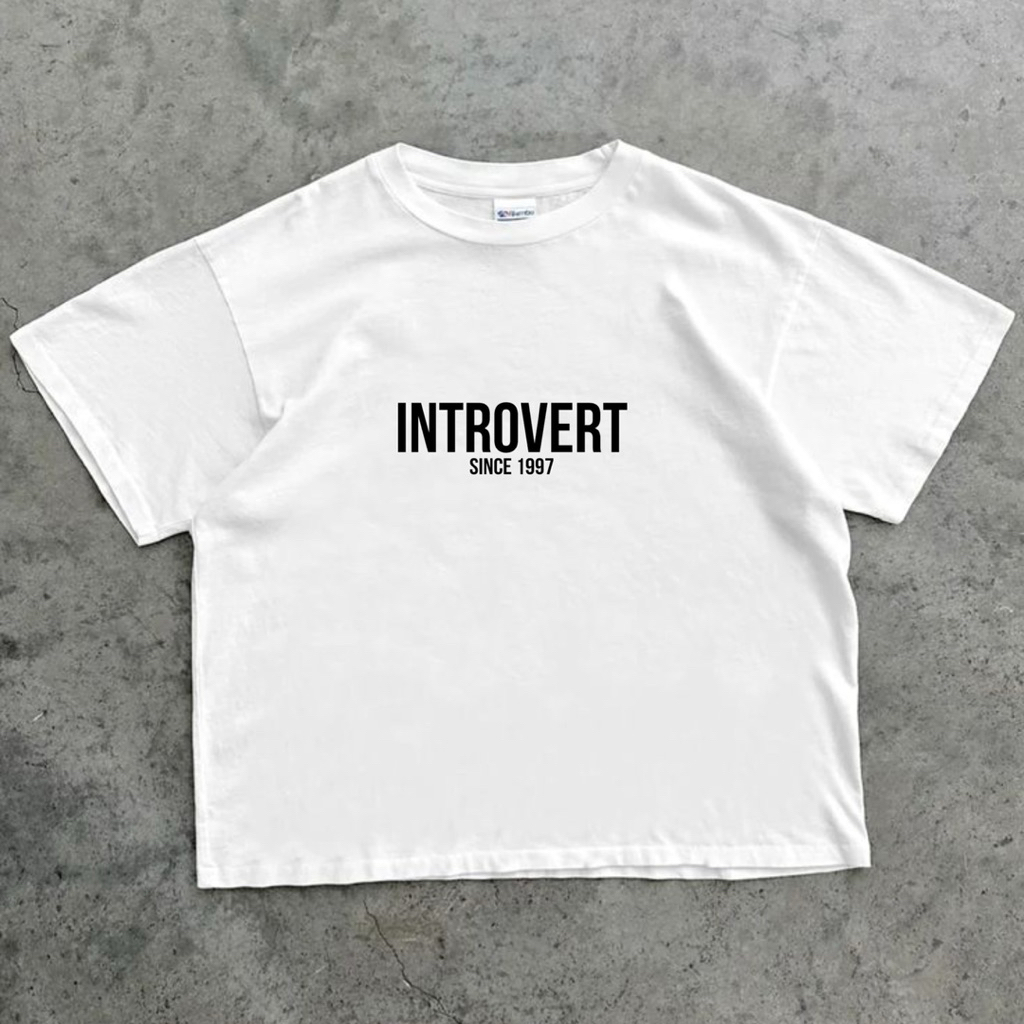 [No.2] Tshirt Karung Jantan Baju Kaos Motif INTROVERT Best Seller