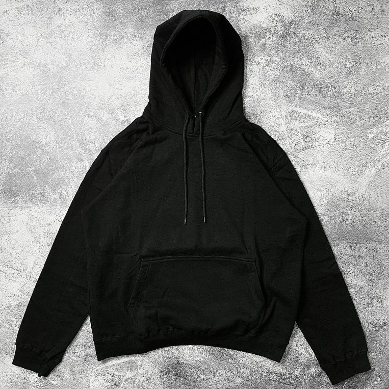 Black Hoodie Blank Polos | Hoodie Nirwana Polos | Hoodie Blank Nirwana | Black Hoodie Polos