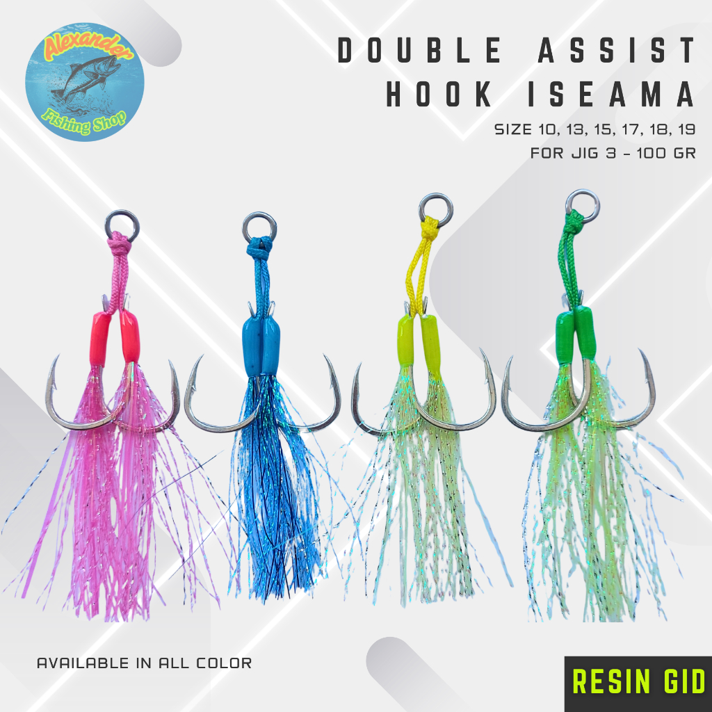 Assist Hook | Double Assist Hook | Assist Hook Iseama | Assist Hook Tahan Karat | Untuk Jig 20-80 gr