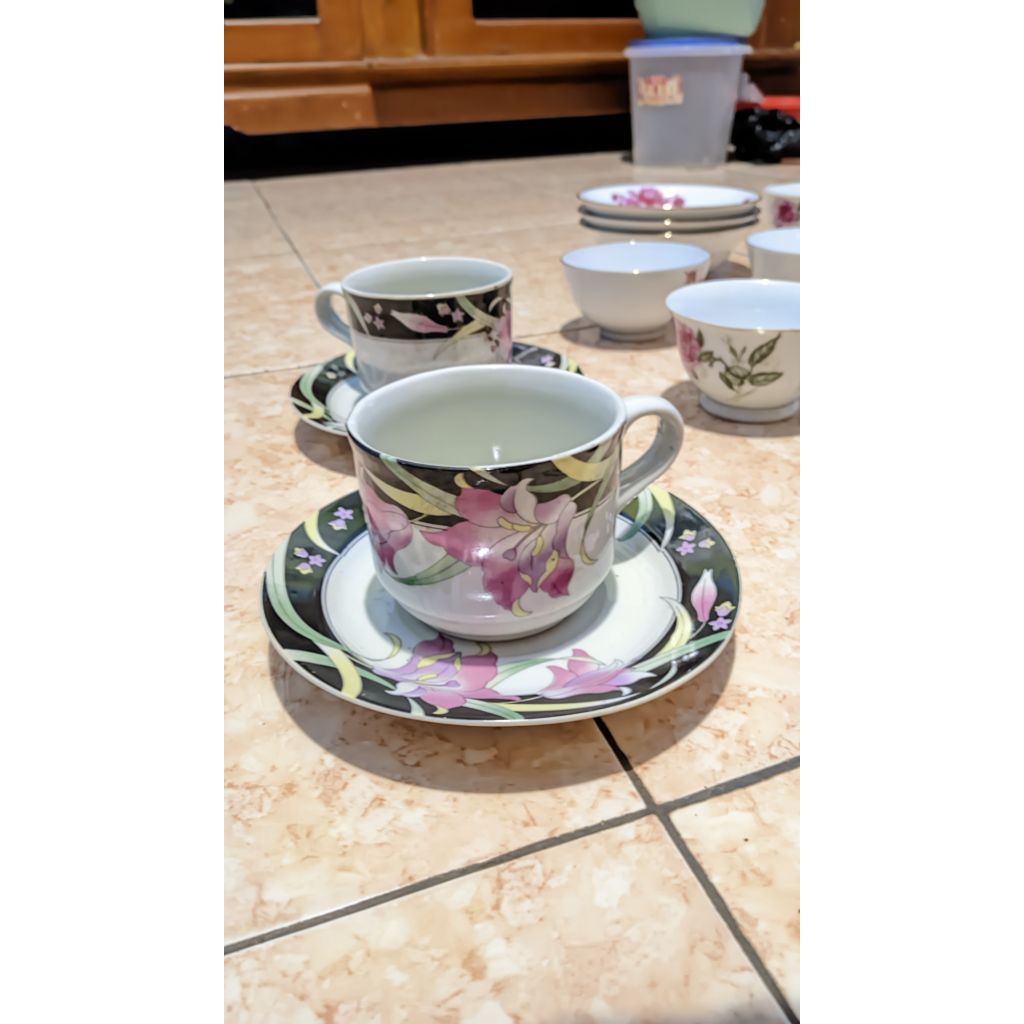 SET CANGKIR + ALAS CANGKIR NORITOKI ROYAL JAPAN