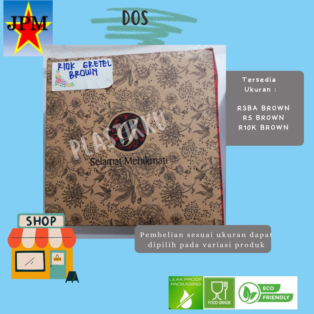 Dos Gretel / Dus Jajanan / Kotak Nasi / Dus Nasi / Dos Nasi / Dus snack / box snack / Dus Coklat / D
