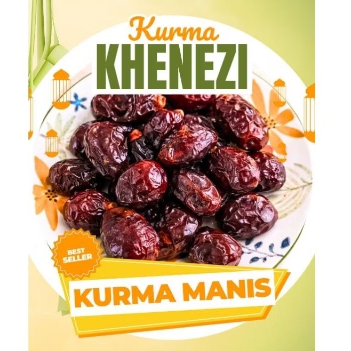 Kurma Khenaizi Date Crown emirates curah 500gram Oleh oleh umroh haji