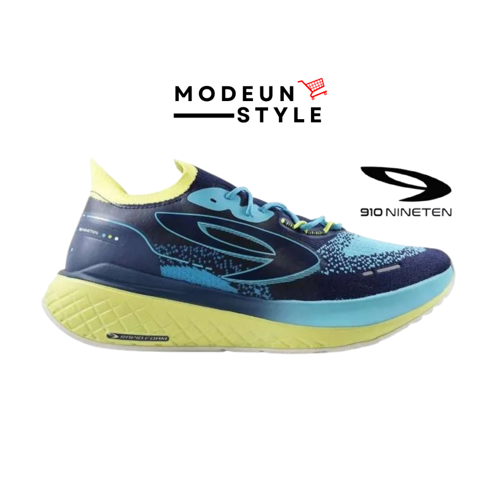 910 HANNA 2.0 BIRU/HIJAU NEON - Sepatu Lari / Hanna 2.0 910Nineten Original