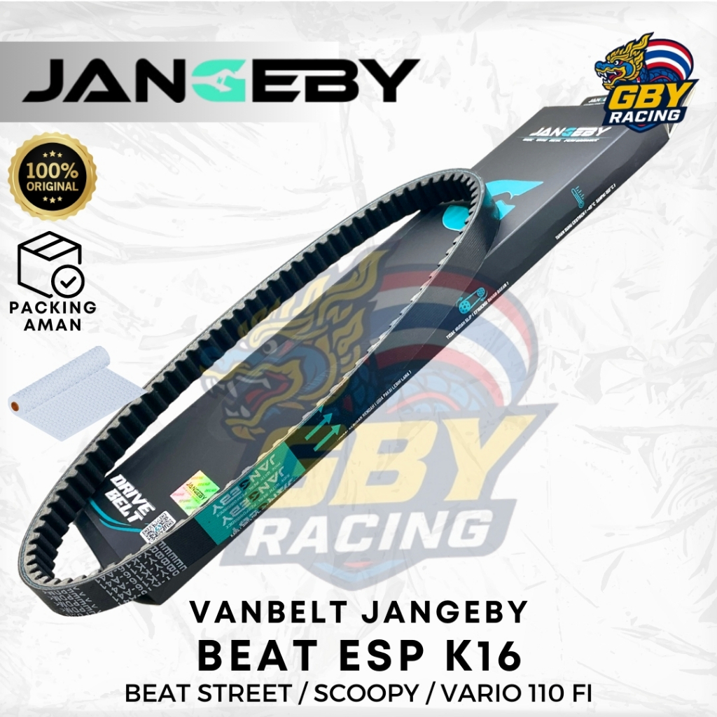 JANGEBY Drive Belt Beat ESP K16 V Belt - Vanbelt Beat Street Van Belt Vario 110 Scoopy ESP Original
