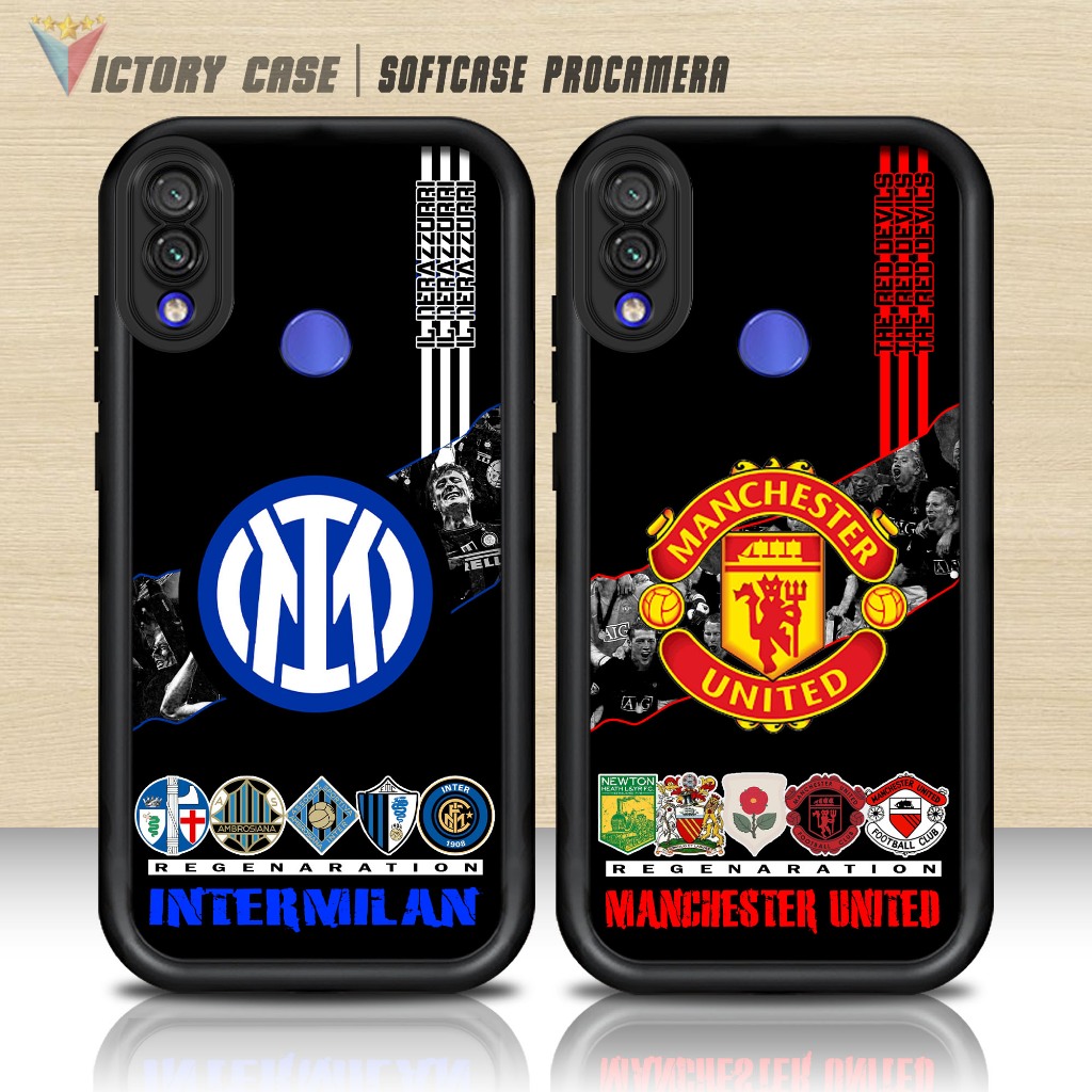 Softcase Glass kaca untuk REDMI NOTE 7 NOTE 7 PRO FOOTBALL4 Casing Handphone Case Procamera