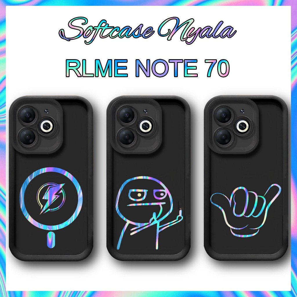 Softcase Nyala Realme Note 70 - Casing Hp Realme Note 70 - Case Realme Note 70 - Softcase Pro Camera