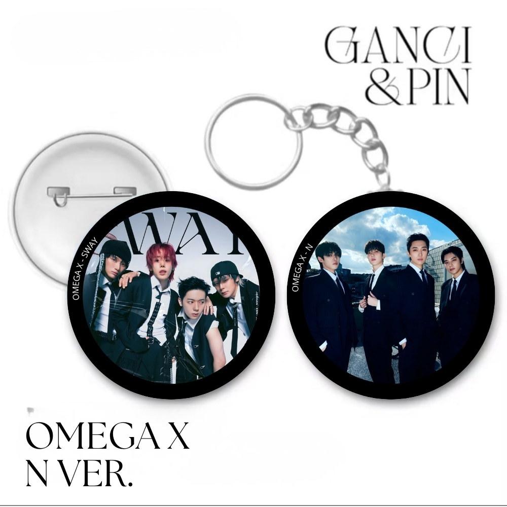 GANCI OMEGA X PIN SWAY 58 MM KEYCHAIN GANTUNGAN KPOP UNOFFICIAL JAEHAN JEHYUN XEN YECHAN