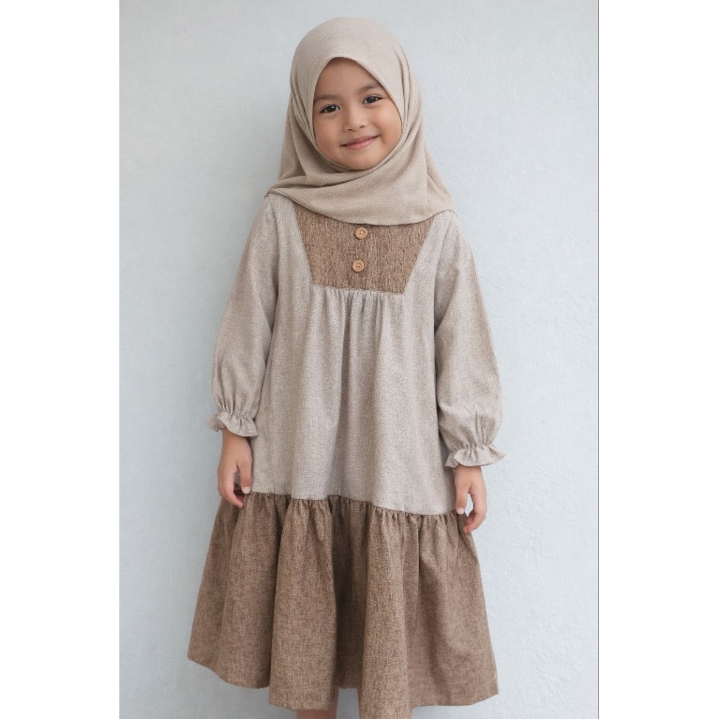Wafa Gamis anak/ Tunik anak/ Katun Madinah 02