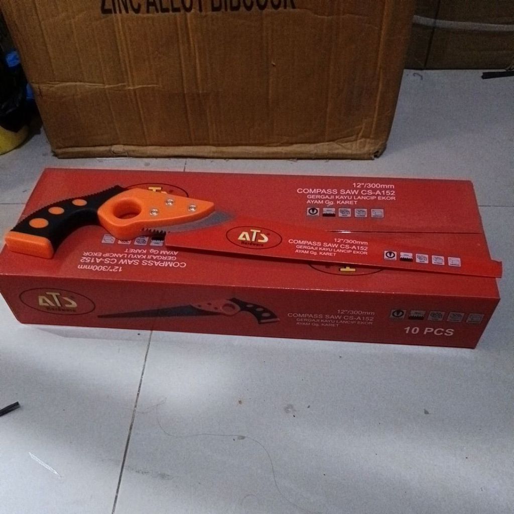 1 Box (10pcs) Gergaji Lancip ATS 12" dan 14"  gergaji potong bambu gergaji ekor ayam ATS