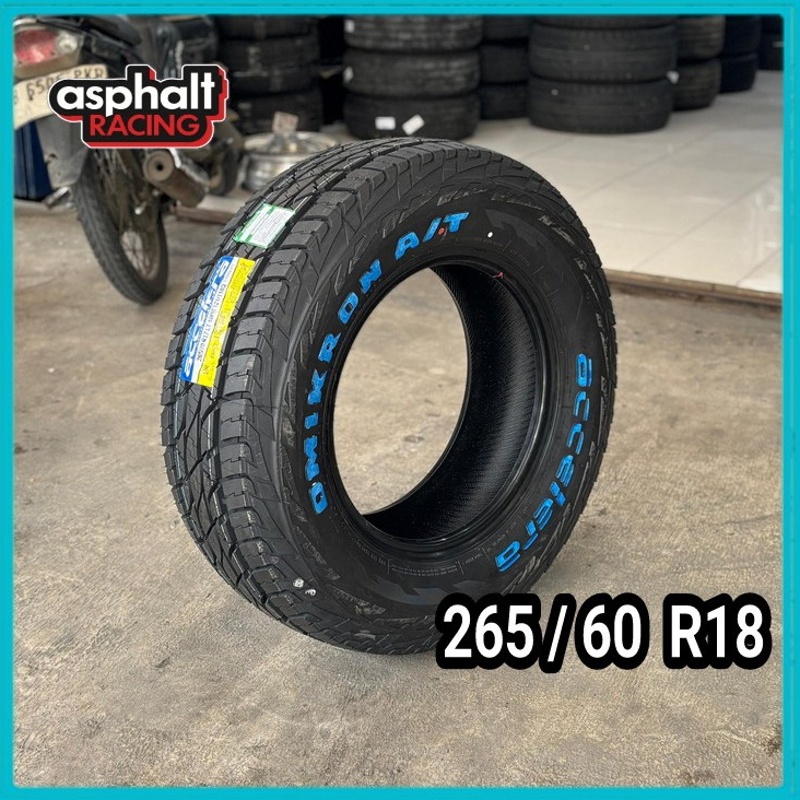 Ban Mobil Pajero Fortuner List Putih Ukuran 265 60 R18 Merek ACCELERA Omikron A/T OWL Ban 265/60 R18