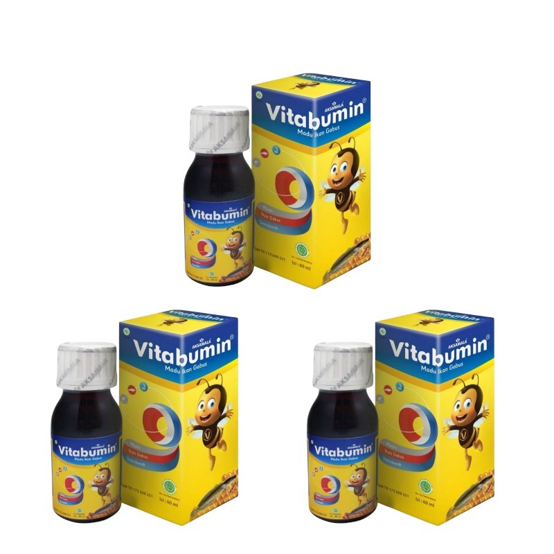 3 BTL Vitabumin Madu Ikan Gabus 60ml Asli Original