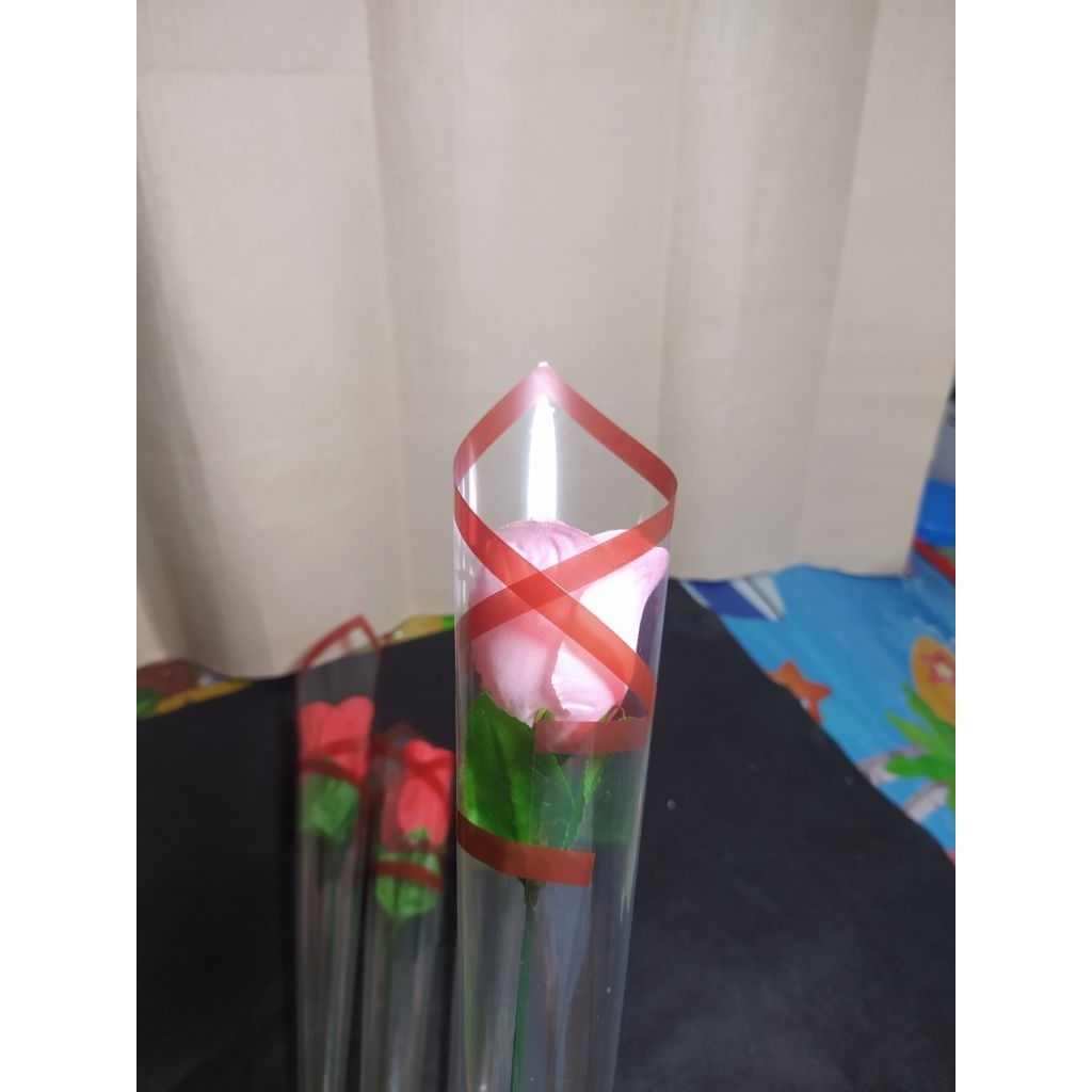 Buket bunga mawar satu tangkai bunga plastik singgle buket mawar