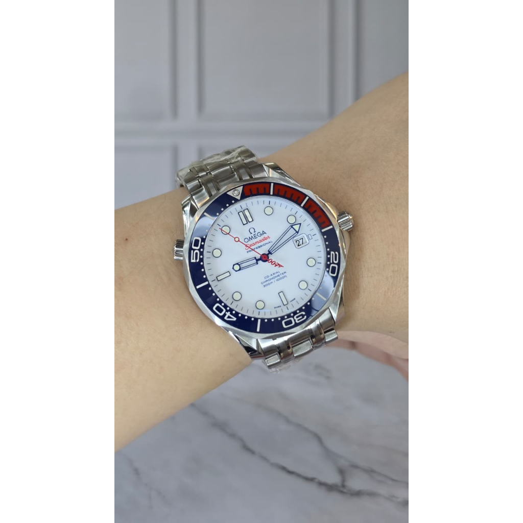 Jam Tangan OMEGA DIVER 300 White Dial Ceramic Swiss Automatic 42mm