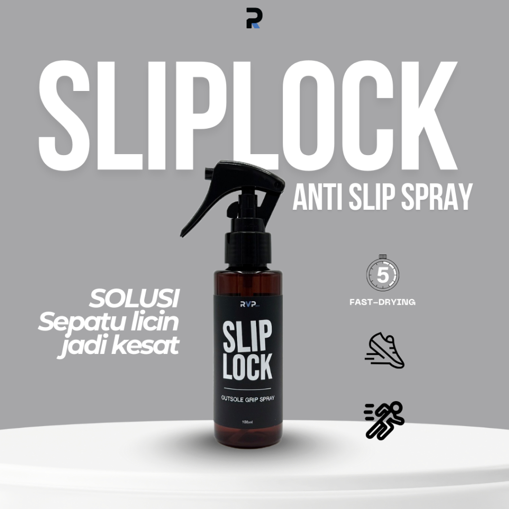 RVP Sliplock Spray Anti Slip Sepatu Outsole Badminton Tennis Basket Padel Futsal Antislip untuk sepa