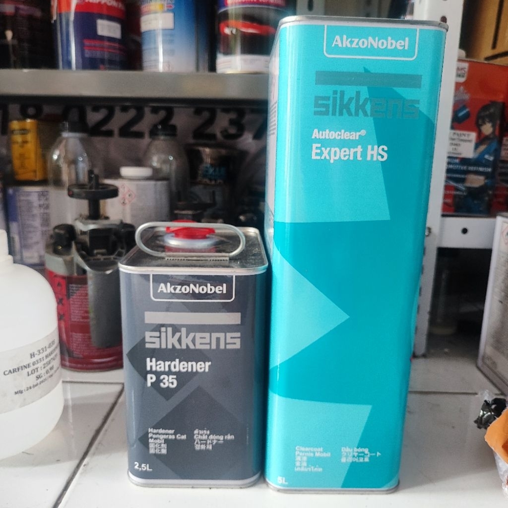 [ECERAN] Clear Coat Sikkens HS Expert 200ml + Hardener 100ml - Paket Vernis Repack High Gloss Origin