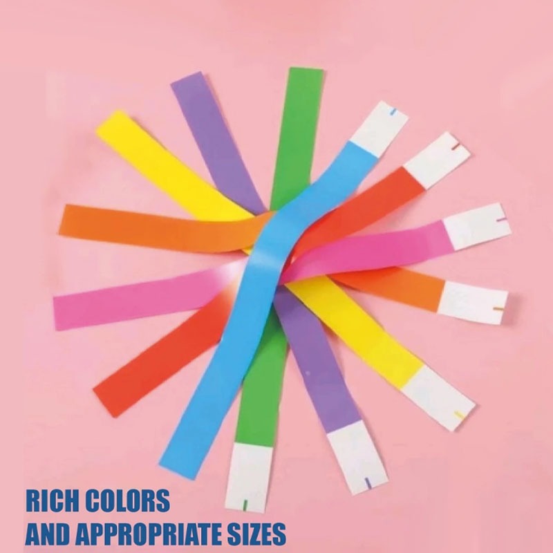 600pcs Gelang Tiket Event Gelang Tiket Anti Air PVC Gelang Wahana Gelang Tiket Lanyard