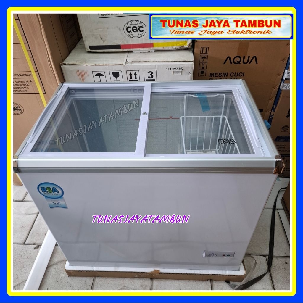 CHEST FREEZER RSA XS 200 / BOX FREEZER RSA 171 LITER KACA XS-200 / RSA XS 200 SLIDING